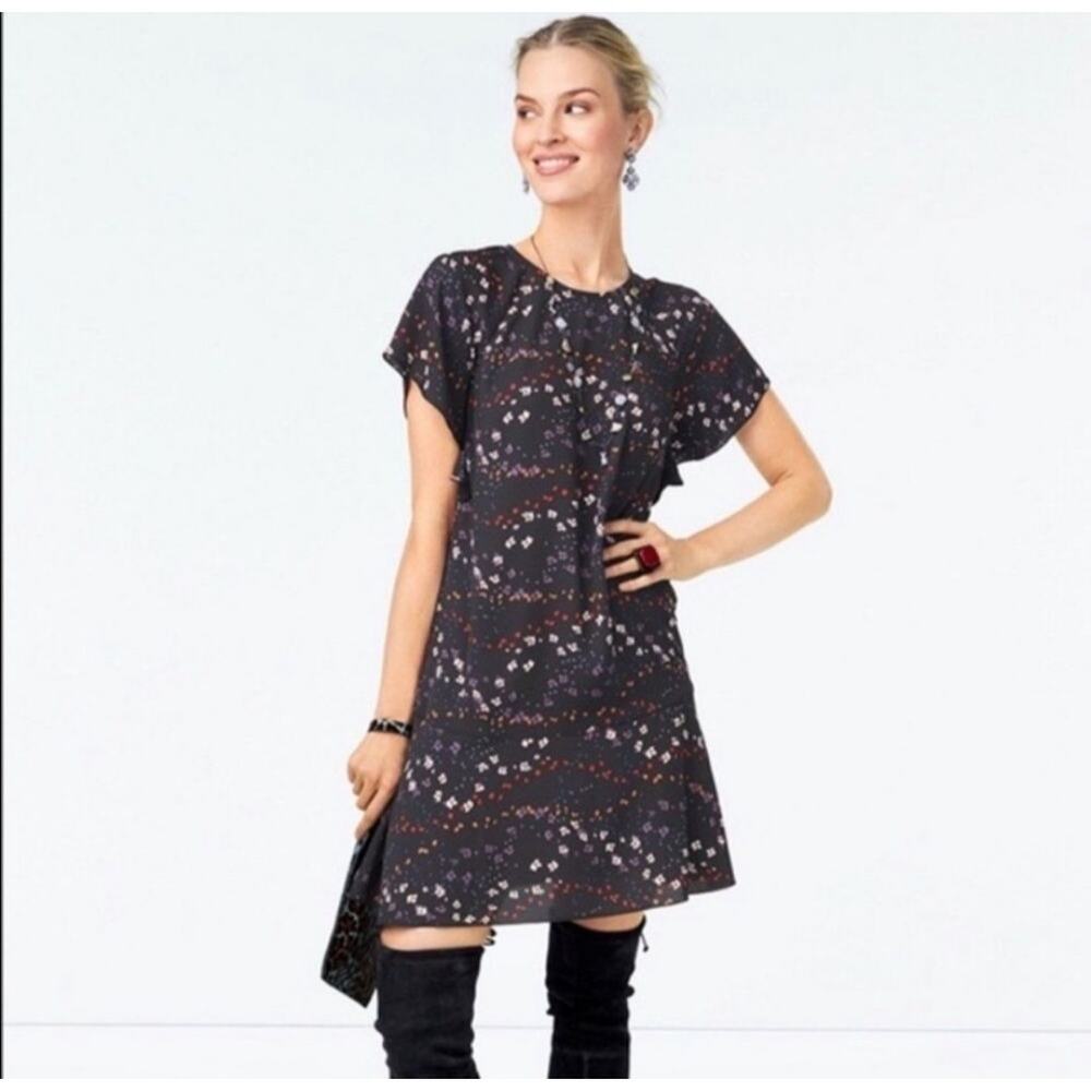 🌻 2/$20 Cabi Size XS Muse Floral Flutter Sleeve Dress Style 3828